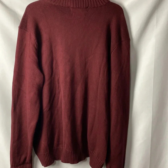 POLO BY RALPH LAUREN MENS SIZE LARGE 100% COTTON 3/4 ZIP SWEATER WINE COLOR EUC - Picture 14 of 14